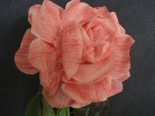 Original Vintage Fabric Flowers, Large Ruby Rose