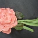 Original Vintage Fabric Flowers, Large Ruby Rose