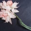 Original Vintage Fabric Flowers, Pink Orchids SIlk and Velevet Corsage