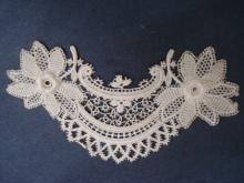 Antique French Lace Floral Applique Circa Early 1900s
