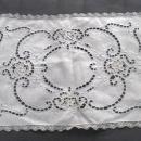 Vintage Embroidered Tray Cloth Marghab Style Embroidery Cutwork Needle Lace Filet Lace Trim