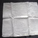 Vintage Embroidered Monogram Towel White Embroidery on Irish White Linen Monogram Y