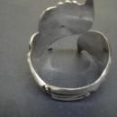 Vintage Sterling Hinged Cuff Bracelet Sterling Silver Signed Embossed Art Nouveau Style Bangle