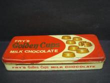 Fry's Vintage Tin Box Golden Cups Milk Chocolate Old Tinbox