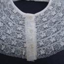 Fantastic Vintage Lace Collar for Dress or Blouse White Lace Pearly Buttons