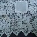 Great Vintage Fillet Lace Centerpiece Hand Made Exquisite Workmanship Hand Crochet Lace