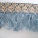 Luxurious Vintage Ribbon Trim, Antique Light Blue Trim, Uncommon Ribbon Trim