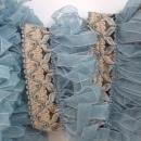 Luxurious Vintage Ribbon Trim, Antique Light Blue Trim, Uncommon Ribbon Trim