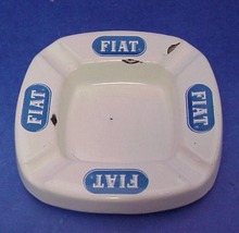 Enamelware Ashtray Auto FIAT