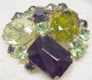 Vintage Crystal Pin Brooch Broach