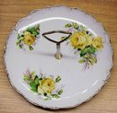VINTAGE CAKE SERVING PLATTER - YELLOW ROSES