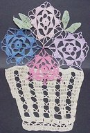 FIGURAL LACE*Pot of Flowers* FRAME IT