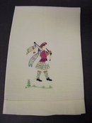 Fabulous ANTIQUE TOWEL Hand Emroidered