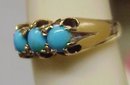 SUPERB VICTORIAN 14k TURQUOISE RING
