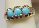 SUPERB VICTORIAN 14k TURQUOISE RING