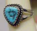 VERY PRETTY STERLING TURQUOISE RING