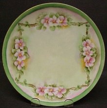 ANTIQUE HAND PAINTED PLATE - SILESIA