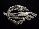 GENUINE MARCASITE DECO STYLE BROOCH
