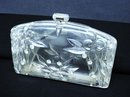 CARVED LUCITE&RHINESTONE PURSE/Handbag