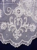 ANTIQUE FRENCH LACE NETTED TAMBOUR LACE RUNNER