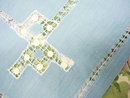 LINEN RUNNER - FANCY DRAWNTHREAD WORK