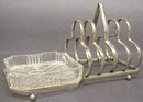 ART DECO TOAST RACK with BUTTER DISH