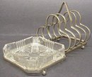 ART DECO TOAST RACK with BUTTER DISH