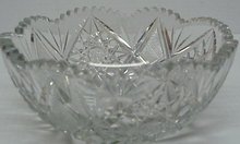 HEIRLOOM ANTIQUE CUT CRYSTAL FRUIT BOWL