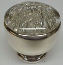 ELEGANT SILVER FLOWER BOWL