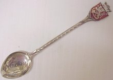 ENAMEL & STERLING VINTAGE SOUVENIR SPOON
