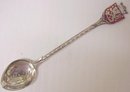 ENAMEL & STERLING VINTAGE SOUVENIR SPOON