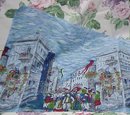 PRINTED - CLOTH - EUROPEAN SCENE