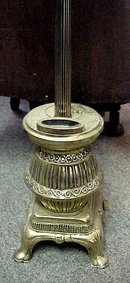 FANCY BRASS/CRYSTAL FLOOR ASHTRAY