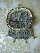 VICTORIAN SILVER-MESH TINY PURSE