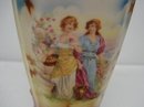 Fantastic Antique Vase Ornate Fancy Handle Raised Decorations Czechoslovakia