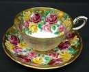 TUSCAN CUP & SAUCER LUSH ROSES