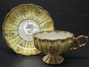 PEDESTAL LUSTER CHINA CUP & SAUCER