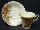ART DECO STYLE CUP & SAUCER MADE IN ENGLAND ENGLISH BONE CHINA