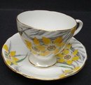 GLADSTONE CHINA CUP&SAUCER HAND PNTD.