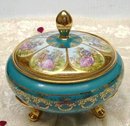 LOVELY LARGE PORCELAIN BOX - LOVE STORY