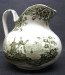 OLD DOULTON'S GREEN TRANSFER JUG