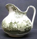 OLD DOULTON'S GREEN TRANSFER JUG