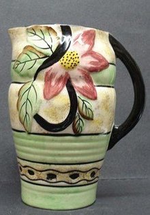 PRETTY LARGE ART DECO JUG