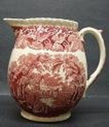 LOVELY RED TRANSFER MASON'S JUG