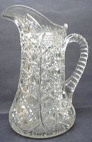 ANTIQUE HEAVY GLASS LARGE JUG