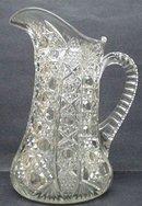 ANTIQUE HEAVY GLASS LARGE JUG