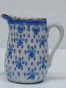 LOVELY SMALL JUG - BLUE FLEUR-DE-LISE