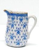 LOVELY SMALL JUG - BLUE FLEUR-DE-LISE