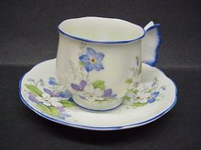RARE - BUTTERFLY HANDLE - CUP and SAUCER