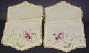 EMBROIDERY & TATTING LACE 2 PC.DRESSER SET